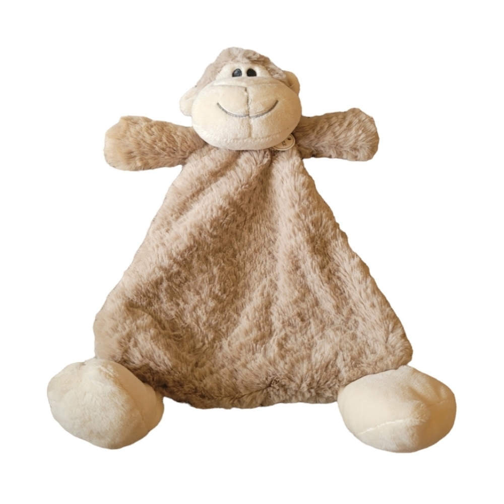 Demdaco Plush Monkey Security Blanket Blankie Lovey Rattle New with Tags